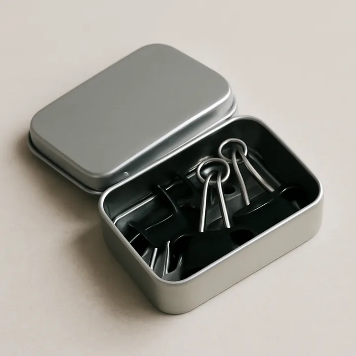 Binder Clip Storage Tin