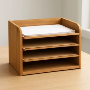 oak finish desktop file sorter